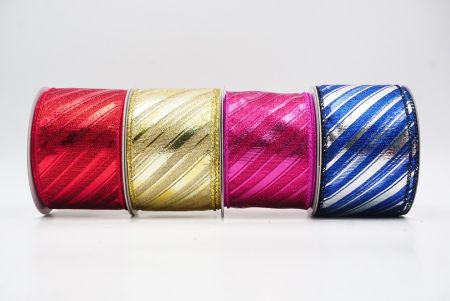 Metallinen raidallinen jouluglitterin langallinen nauha_KF9932.KF9933.KF9934 (5)